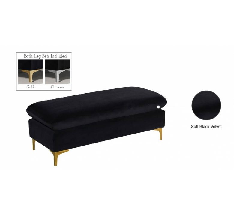 Naomi Velvet Ottoman | Bench