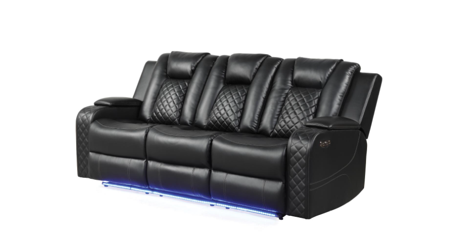 Benz Power Sofa w/ adjustable headrest and LED Lights