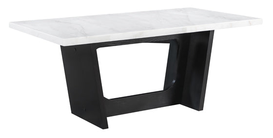 Osborne 5-Piece Rectangular Marble Top Dining Set Brown And White