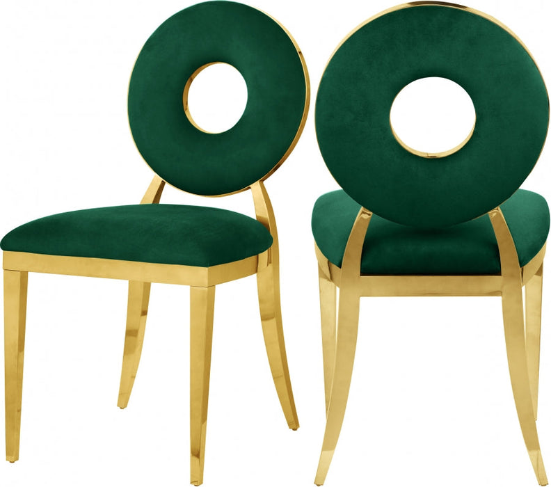 Carousel Cream & Gold Velvet dining chair