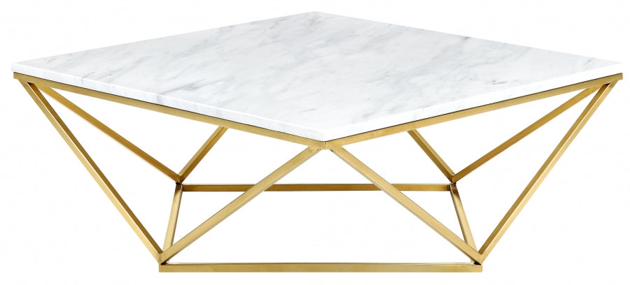 Marble top coffee table with Golden Base
