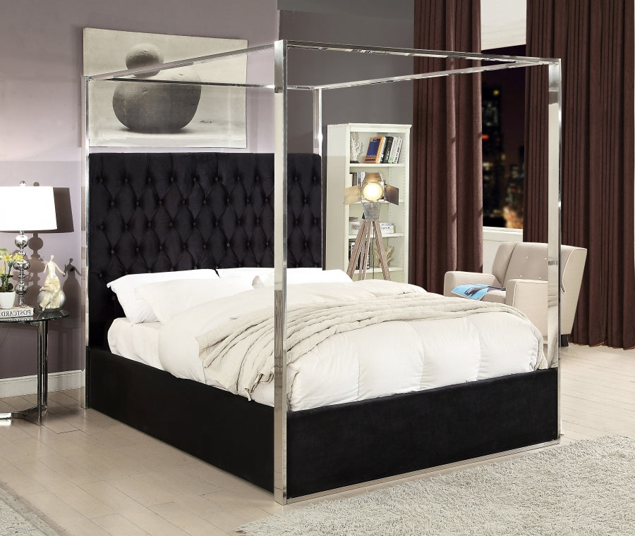 Porter Black Canopy Bed CLEGLAM