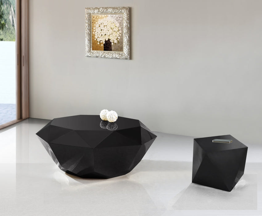 Black Gemma Diamond Cut Coffee Table