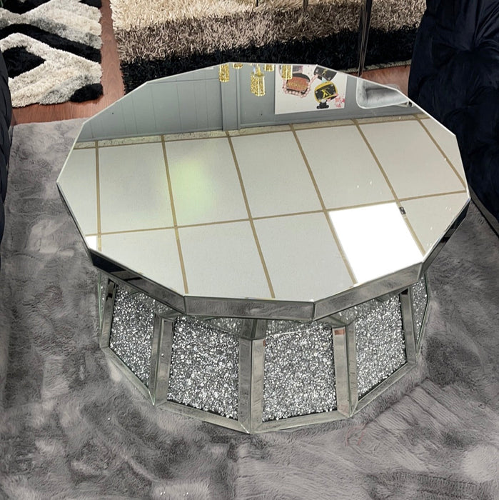Glam Coffee Table with Crushed Diamonds