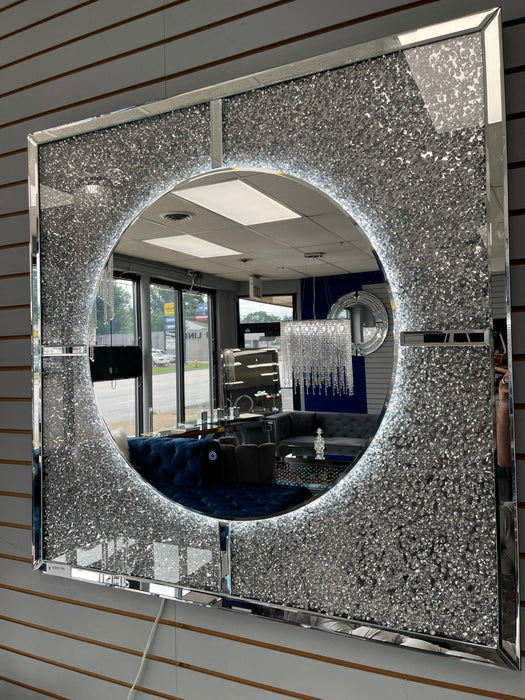 Crushed crystal led mirror hotsell